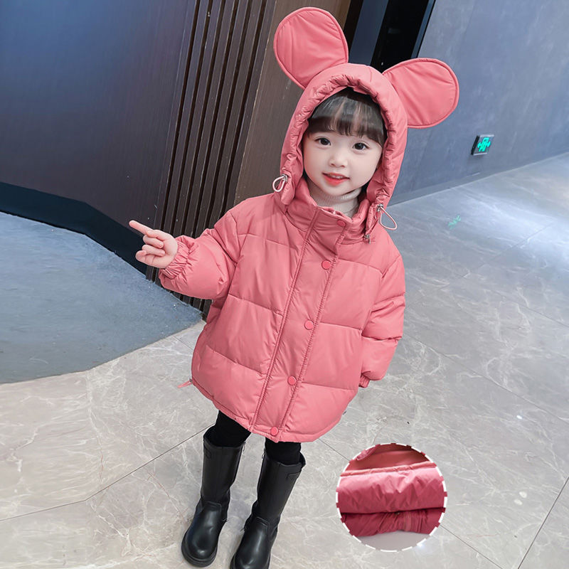 女童羽絨服2023新款洋氣冬季白鴨絨女孩寶寶加厚棉服兒童冬裝外套