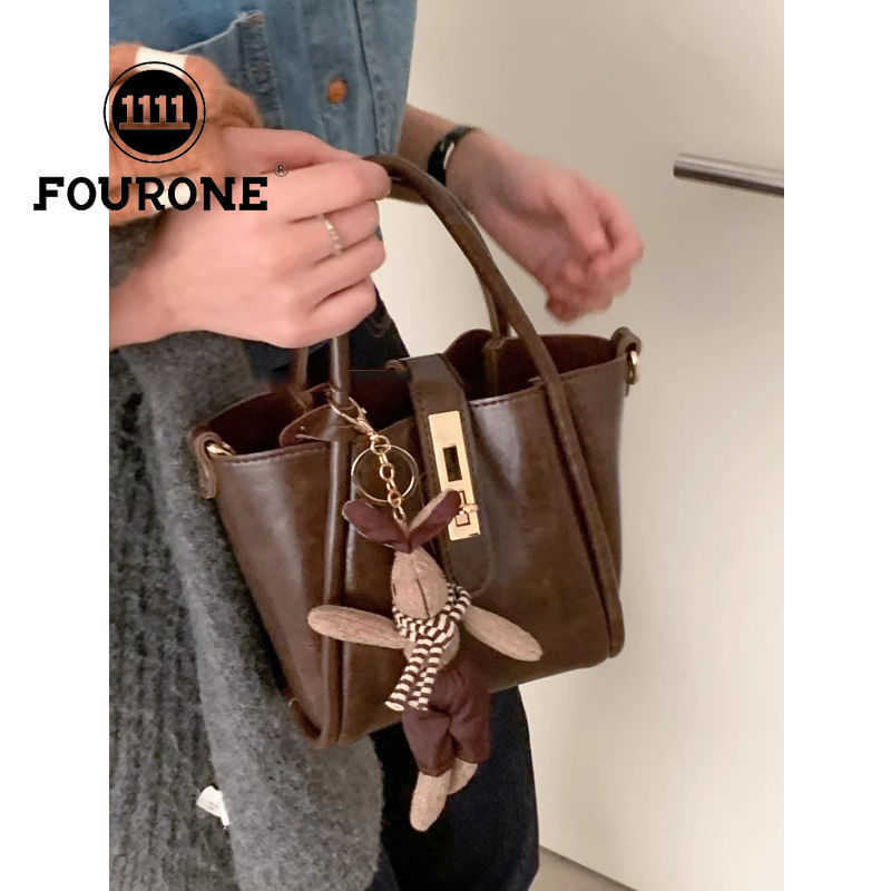 Retro portable vegetable basket bag for women, new trendy Korean small tote bag, versatile shoulder crossbody bag