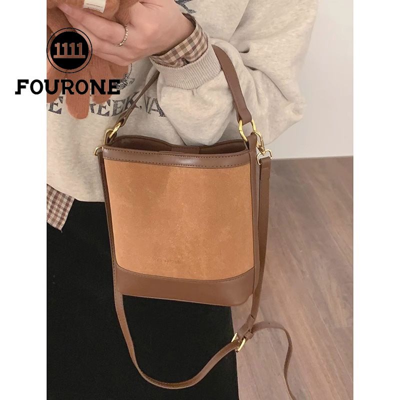Korean niche bucket bag women's new fashion retro handbag high-end versatile crossbody bag