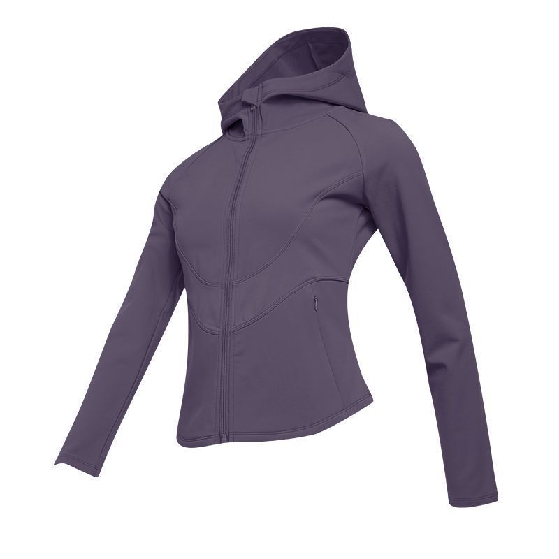 范斯蒂克加绒运动外套女新款保暖抗寒户外跑步瑜伽服修身显瘦上衣