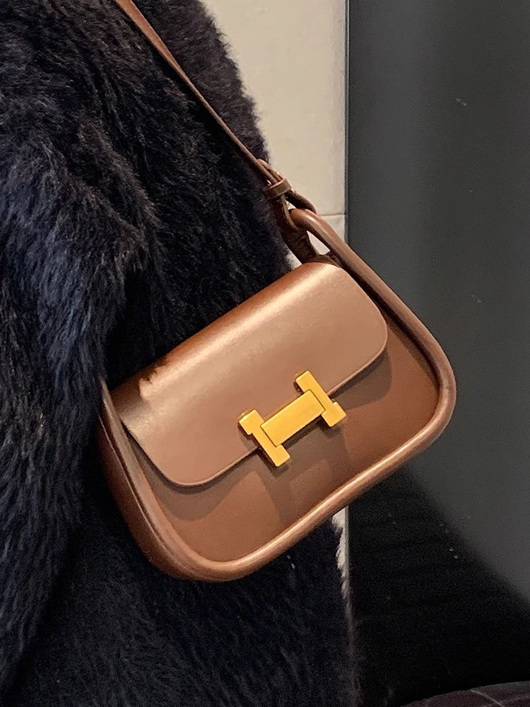 Retro Fashion Maillard Underarm Bag Women's New  Autumn and Winter Commuting Versatile Small Square Bag Casual Shoulder Bag