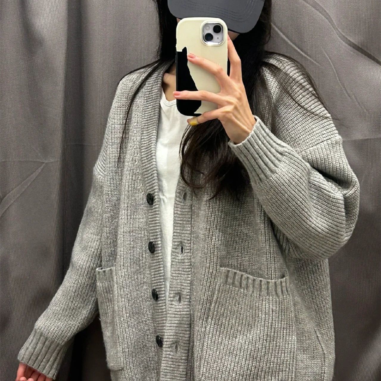Solid Color Top Sweater Japanese Jacket 2023 Autumn and Winter Milk Series New Lazy Loose Versatile Retro Knitted Cardigan