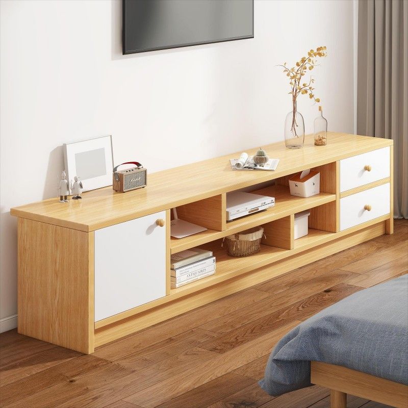 电视柜简约现代小户型客厅家用新款原木风落地桌简易卧室电视机柜