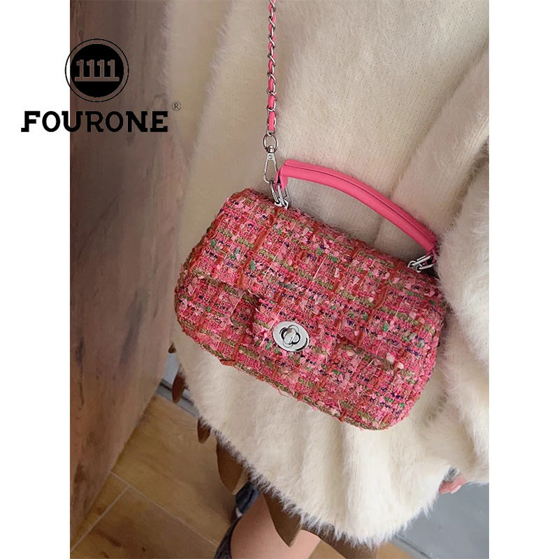 Textured niche handbag women's new single shoulder crossbody bag high-end versatile fashionable small square bag