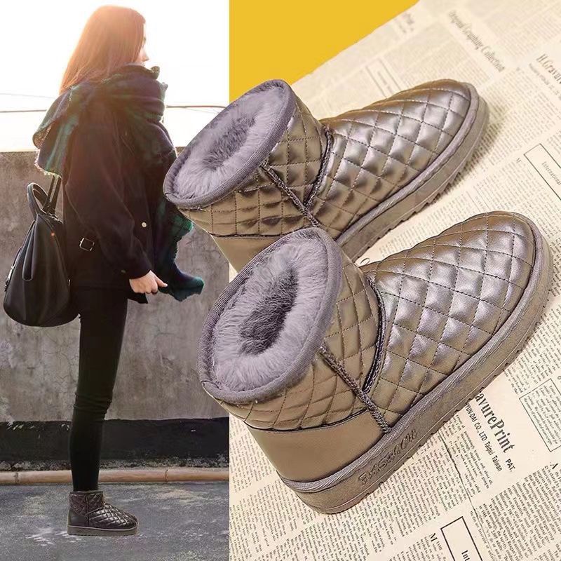 新款雪地靴女款学生短筒短靴冬季棉鞋女靴子韩版加厚加绒鞋子