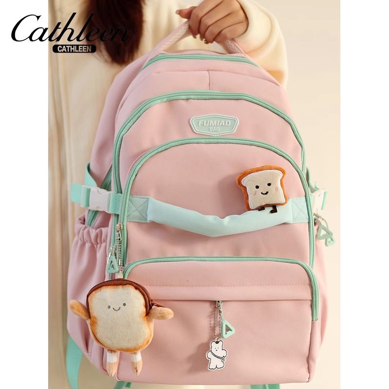 Soft girl schoolbag girls junior high school college birthday fresh backpack large capacity versatile computer backpack