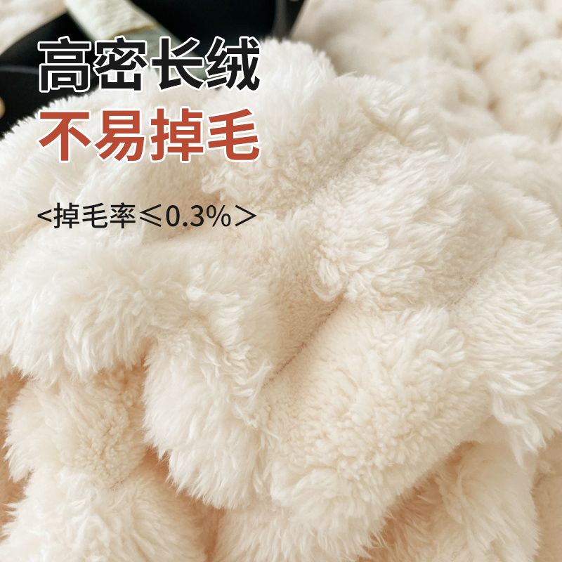 ins风金龟绒多功能毛毯子家用加厚高克重冬季保暖办公室午休盖毯