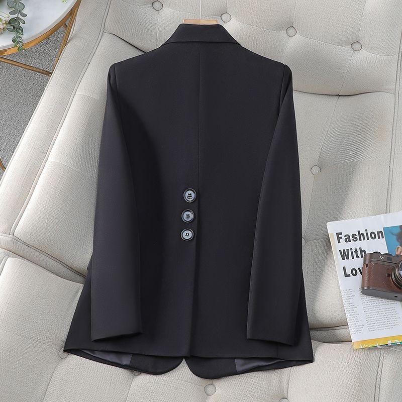 Black small suit jacket for women Spring and Autumn 2024 new street style Korean style women's casual temperament small suit top