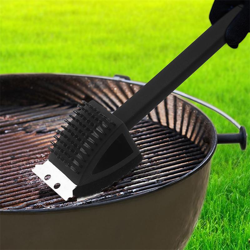 Huishoudelijke roestvrijstalen draadgrillkooi BBQ-reinigingsborstel voor buiten_voghion.com