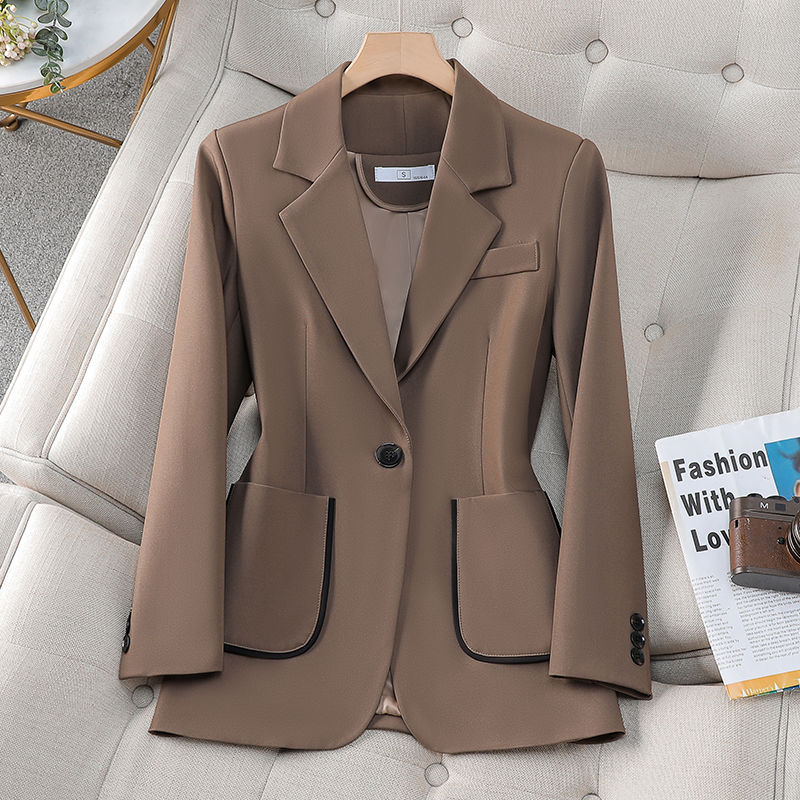 Casual suit women's jacket autumn 2023 new spring and autumn fashionable high-end top autumn temperament slim suit