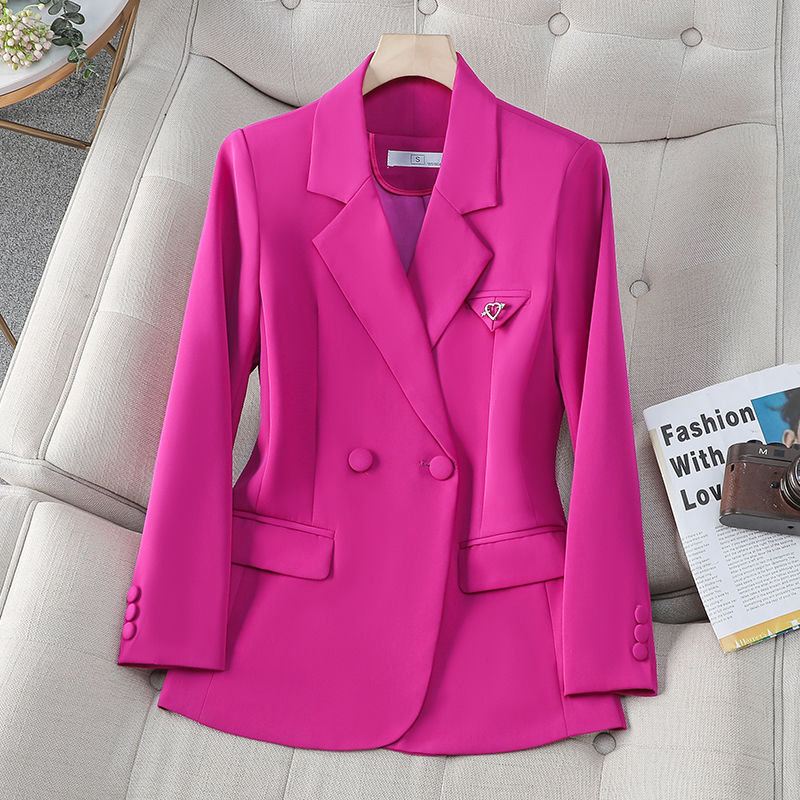Black suit jacket for women 2024 new spring and autumn high-end professional wear temperament fashionable Korean style suit top