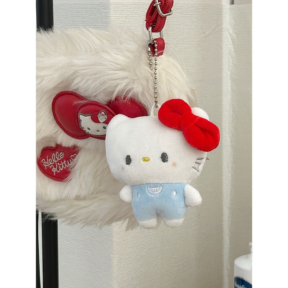 麻薯呆呆豆豆眼hellokitty公仔kt毛絨玩具凱蒂貓玩偶書包背包掛飾