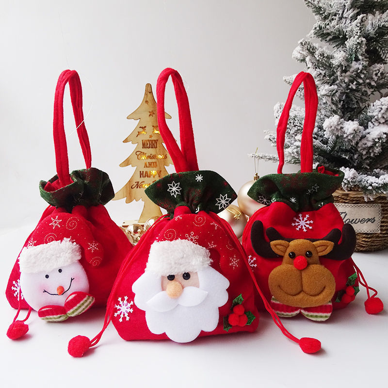 Gift bag diy Christmas cartoon fashion handbag apple bag candy safe fruit children's handbag couple