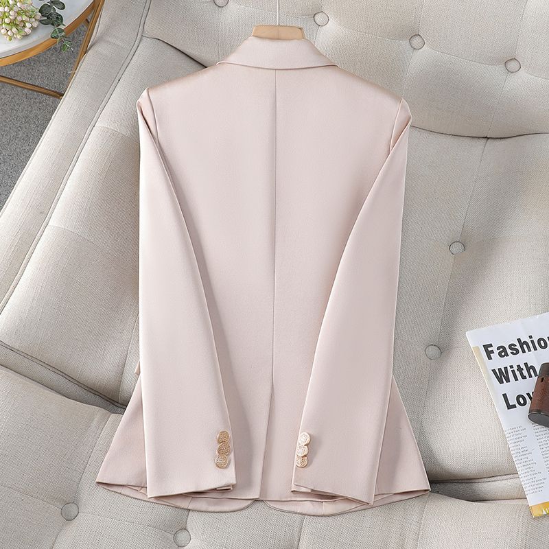 Black small suit jacket for women 2024 new spring and autumn small temperament casual high-end waist suit top
