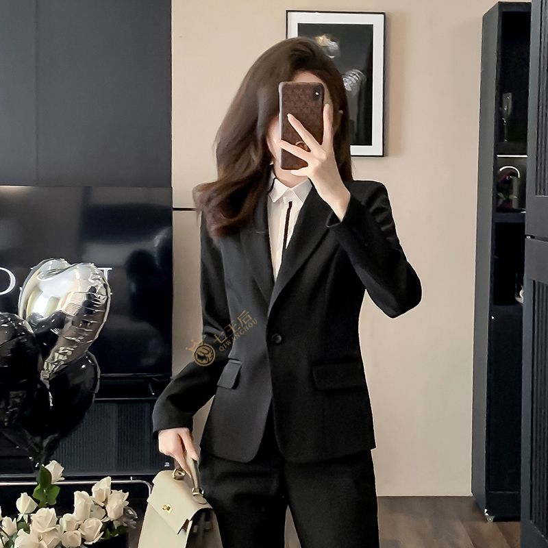Business suit suit for women spring and autumn 2024 new college student work clothes interview formal wear long-sleeved suit jacket