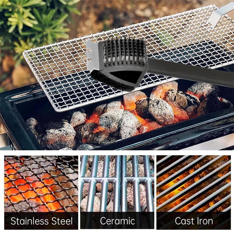 Huishoudelijke roestvrijstalen draadgrillkooi BBQ-reinigingsborstel voor buiten_voghion.com