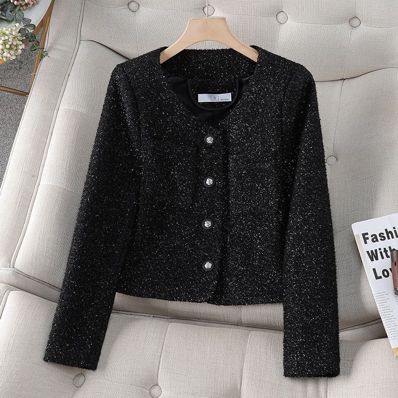 Yellow small fragrant style jacket for women spring and autumn 2024 new style small lady temperament fashion high-end short top