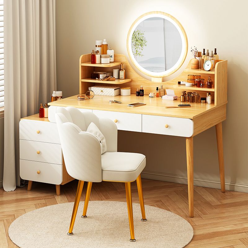梳妆台卧室简约现代小户型床头化妆柜一体新款高级书桌主卧化妆桌