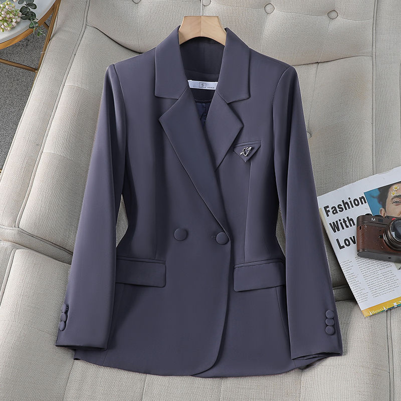 黑色西裝外套女2024新款春秋高端職業裝氣質時尚洋氣韓版西服上衣