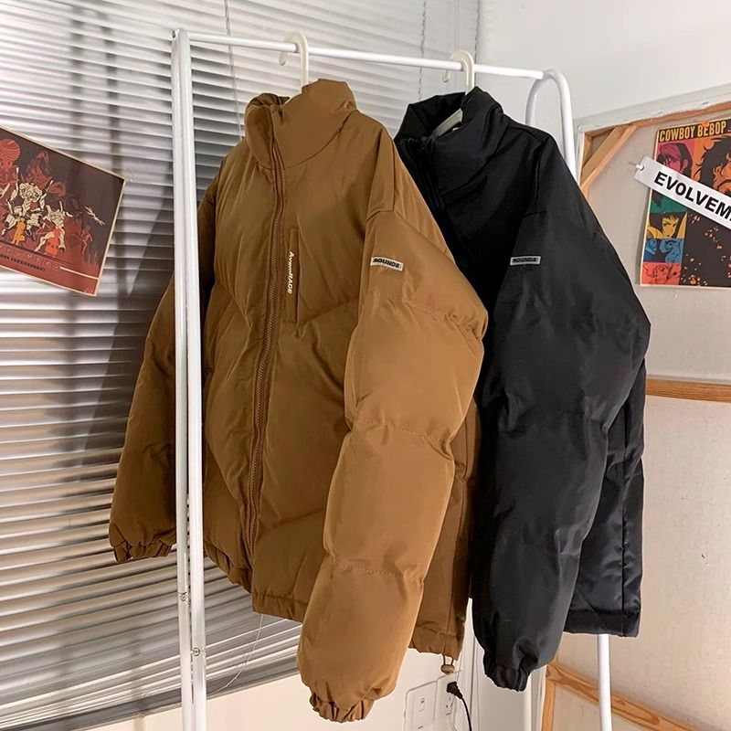 Muszoom港風爆款青春潮流復古立領麵包服休閒百搭秋冬季棉服外套