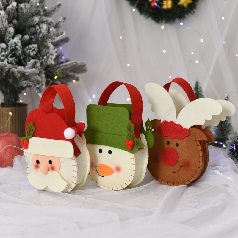 Gift bag diy Christmas cartoon fashion handbag apple bag candy safe fruit children's handbag couple