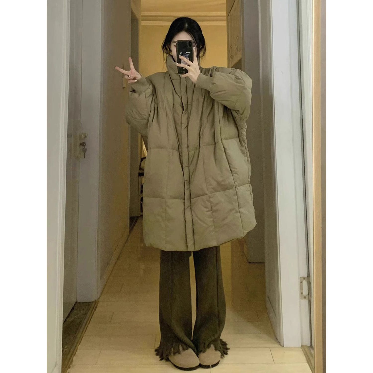 中長款羽絨棉衣棉服女冬季2023新款加厚麵包服今年流行棉襖外套潮