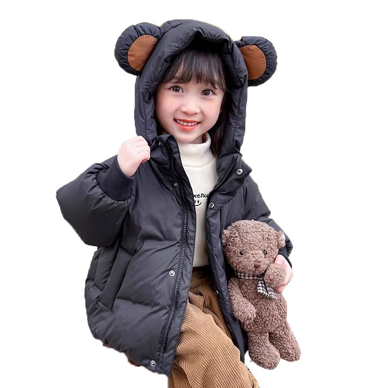 女童羽绒棉服冬季2023新款儿童可爱洋气棉衣宝宝冬装短款保暖外套