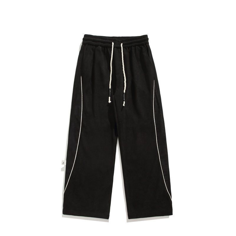 Wanfandu casual pants men's spring and autumn trendy brand handsome high street straight wide leg pants loose and versatile men's sweatpants trendy