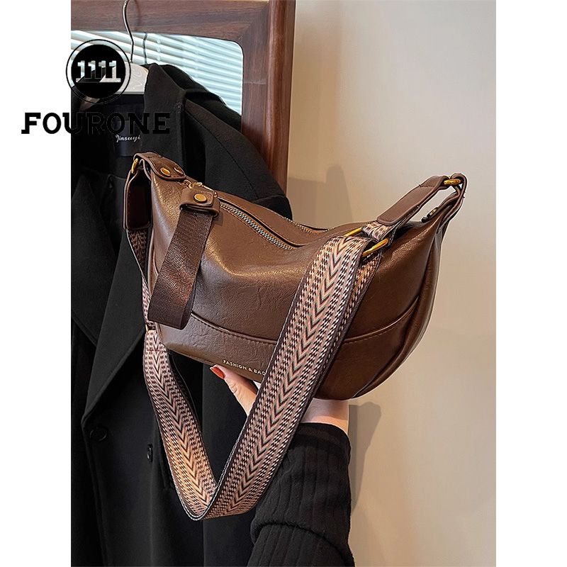New style of high-end bags for women, this year's popular Maillard shoulder bag, wide shoulder strap, cross-body dumpling bag