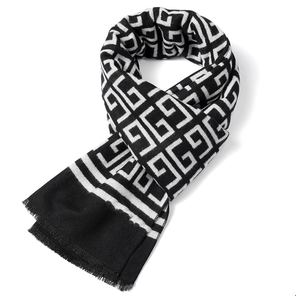 2023 new high-end earth autumn winter Korean version versatile warm and thick middle-aged men's scarf_voghion.com
