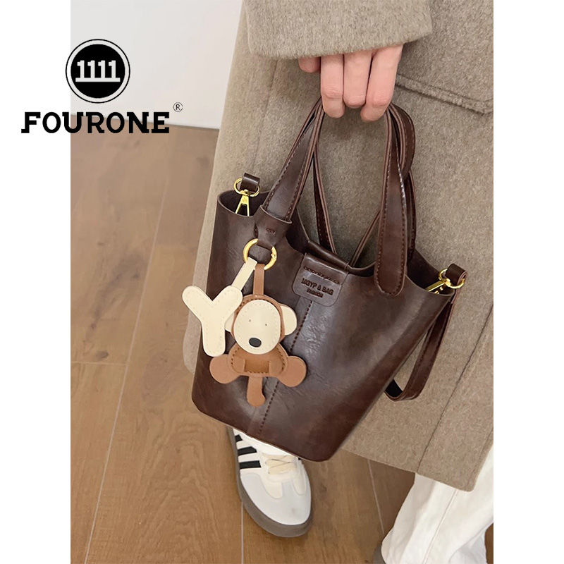 Retro bucket bag women's new shoulder crossbody bag high-end fashion versatile ins handbag