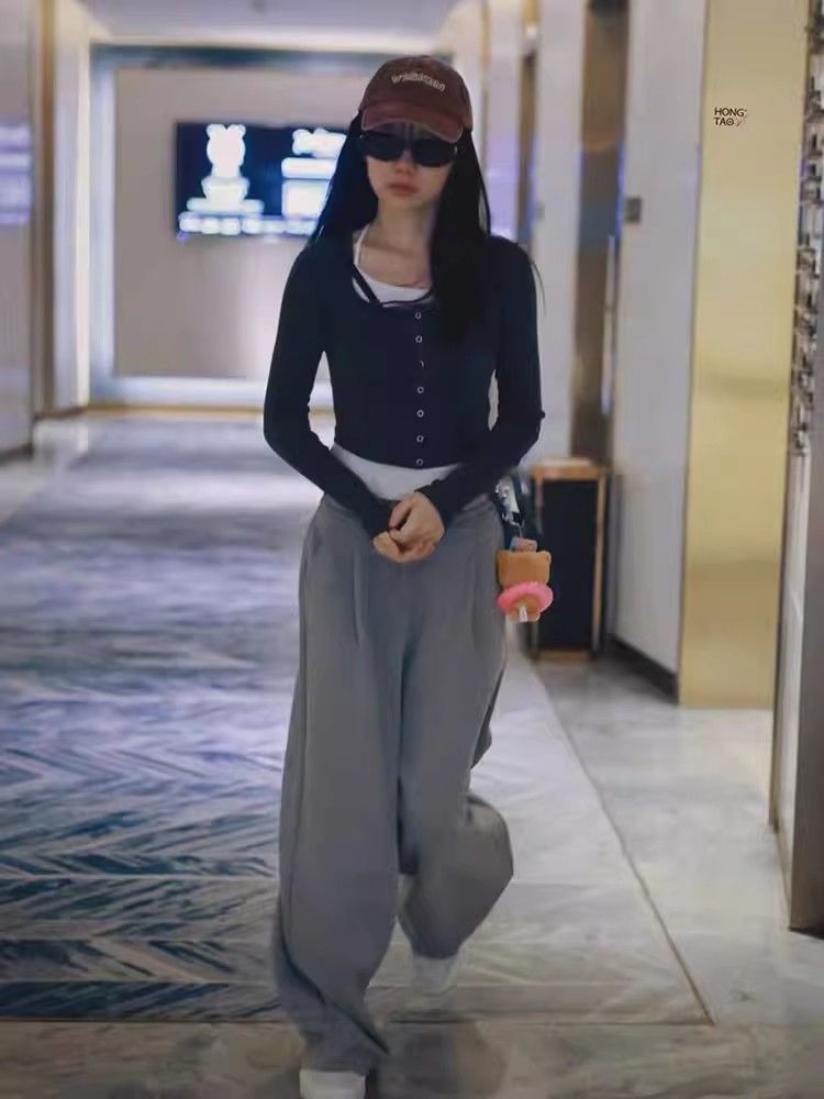 歐貨小衫辣妹掛脖假兩件t恤女秋冬新款短款修身顯瘦百搭長袖上衣