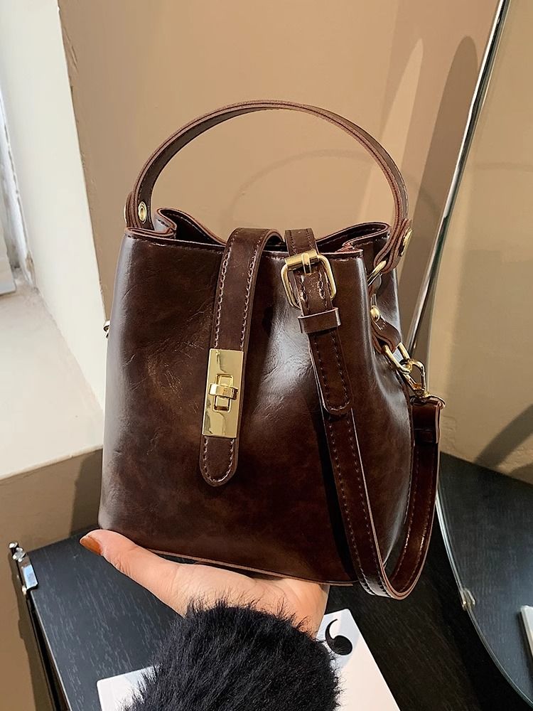 This year's popular bags, bucket bags, women's 2023 new high-end Maillard commuter handbags, shoulder crossbody bags