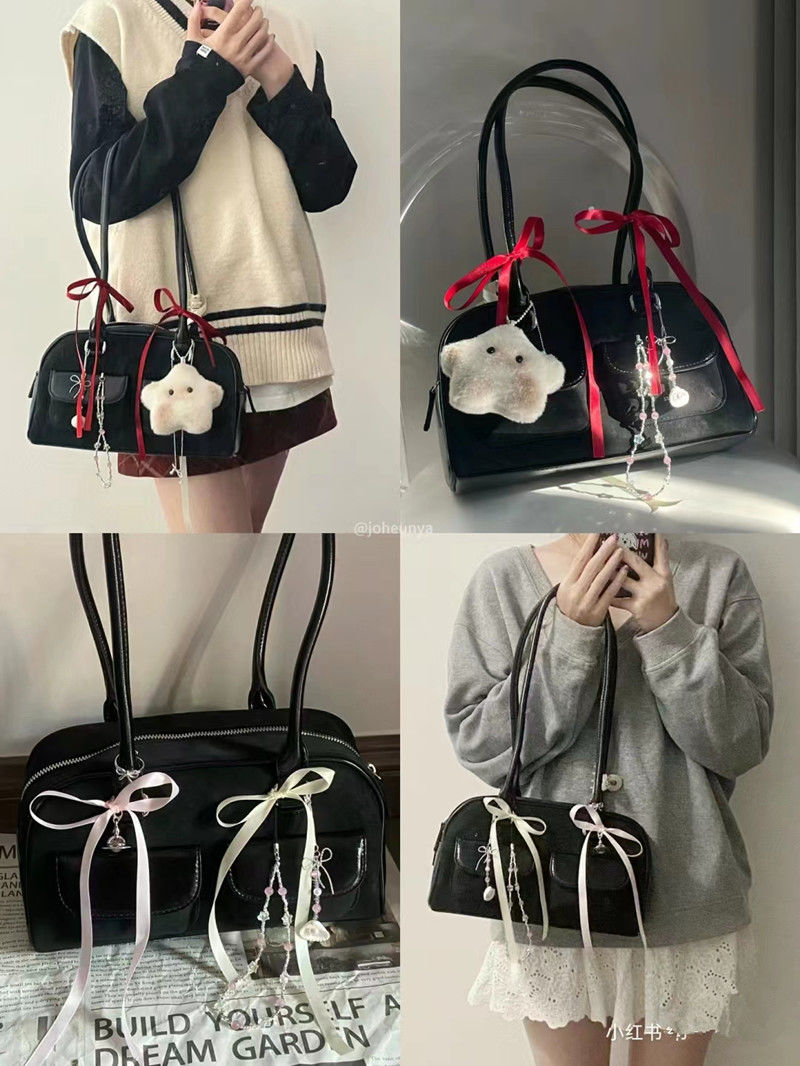 暈針許允真同款保齡球包韓國博主小眾百搭波士頓托特包腋下單肩包