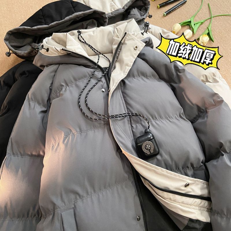 冬季韩系穿搭棉服男东北极寒加厚连帽棉衣美式vibe高街棉袄子外套