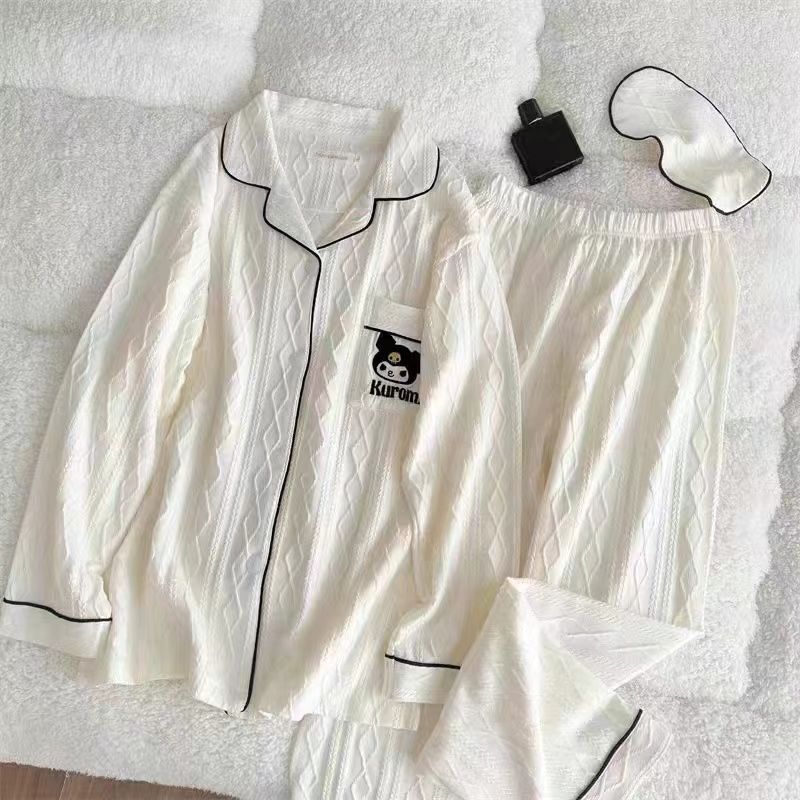 睡衣女春秋款純棉長袖高級感甜美可愛可外穿春季網紅風家居服套裝