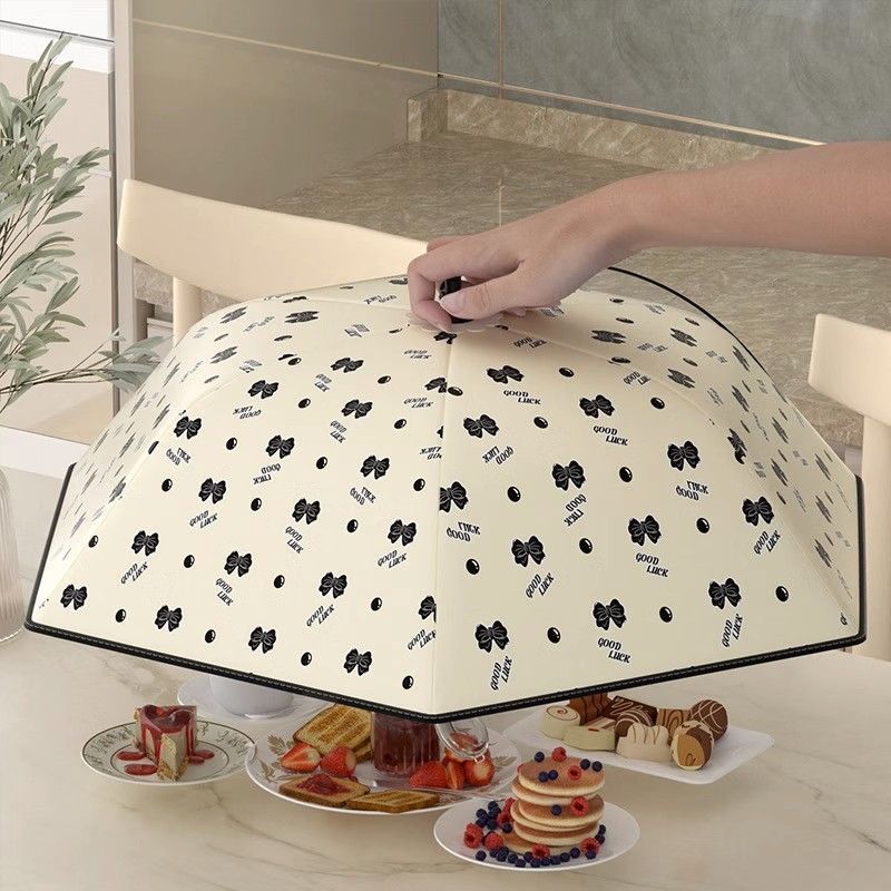 保温菜罩食物罩家用折叠餐桌剩饭菜保温罩桌盖菜罩遮菜盖防尘饭罩