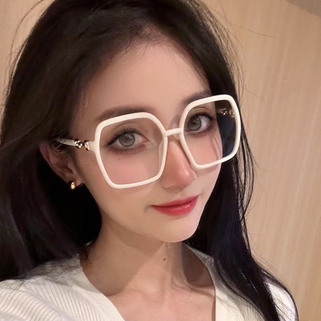 小紅書方框防藍光近視眼鏡女網紅可配度數大臉顯瘦框架男女韓版潮