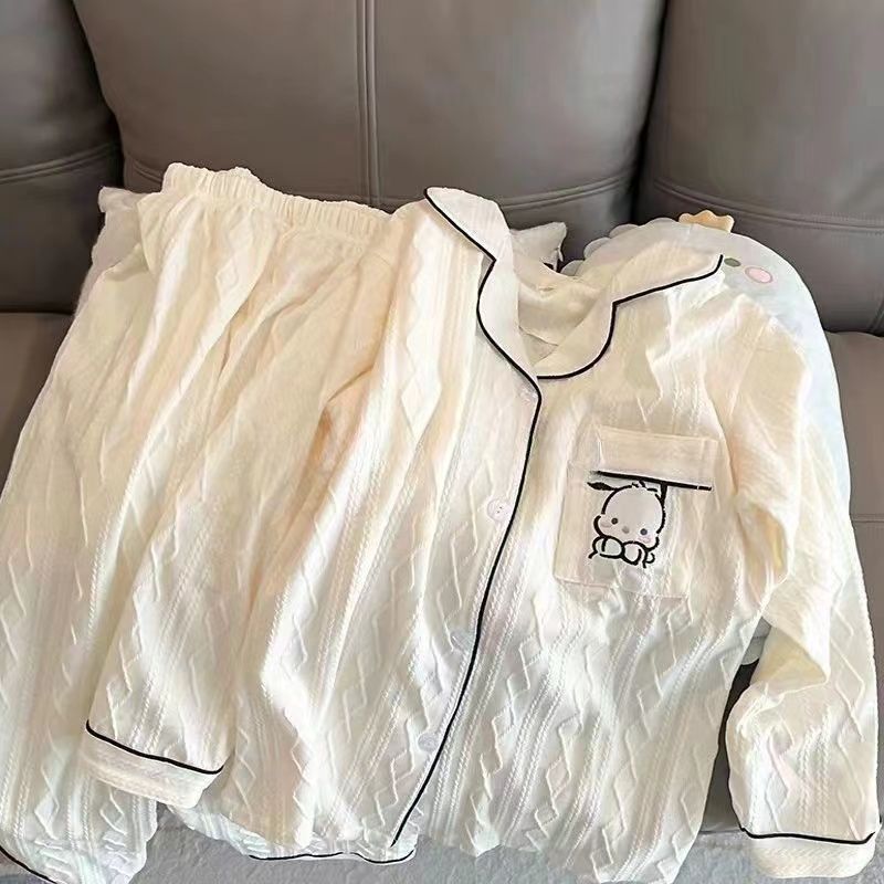 睡衣女春秋季純棉長袖網紅風卡通2023年新款少女士冬天家居服套裝