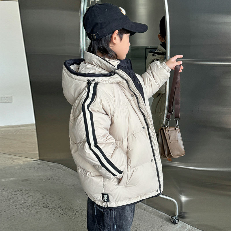 男童羽絨服2023新款中大兒童裝冬裝白鴨絨加厚免洗外套冬季潮男孩