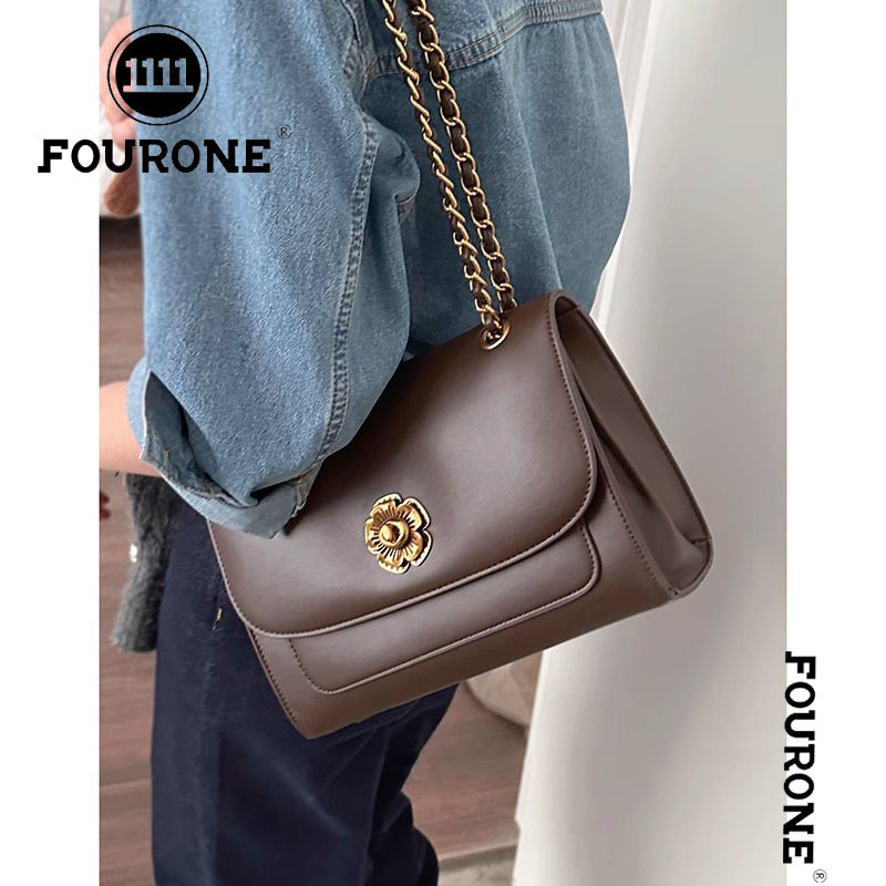 Retro large-capacity briefcase bag for women new trendy fashion chain small square bag versatile crossbody bag