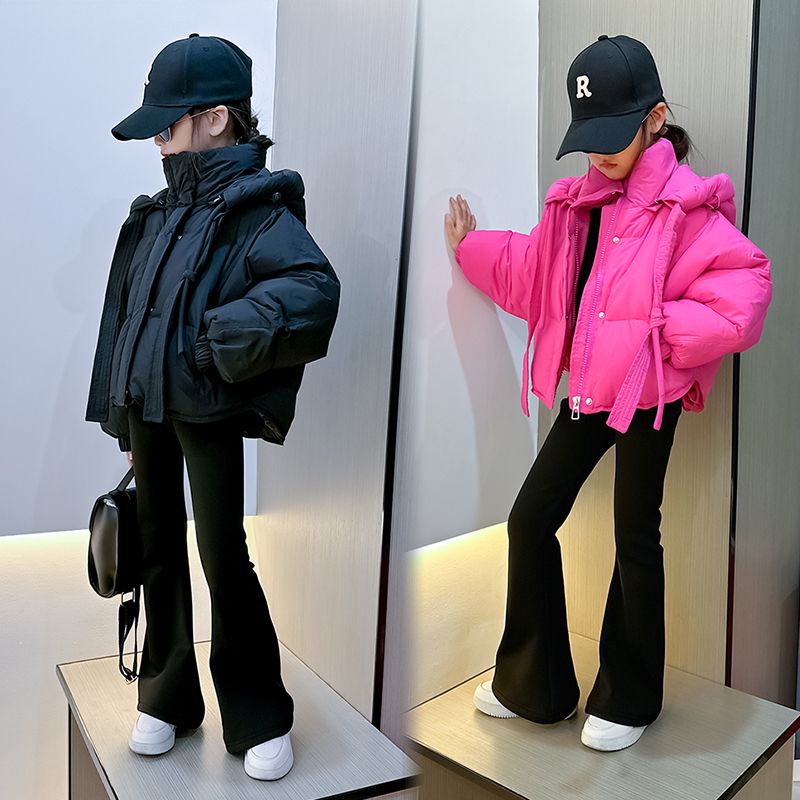 女童冬季羽绒服新款儿童短款韩版连帽爆款面包服冬装保暖外套