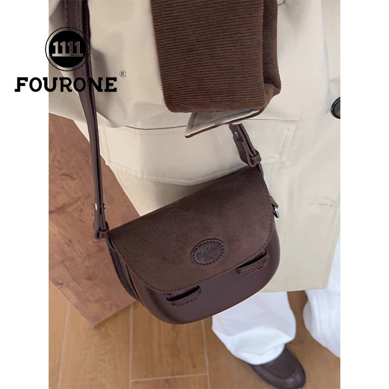 Retro Compact Saddle Bag Women's New Trendy Single Shoulder Crossbody Bag Korean Fashion Armpit Pig Bag