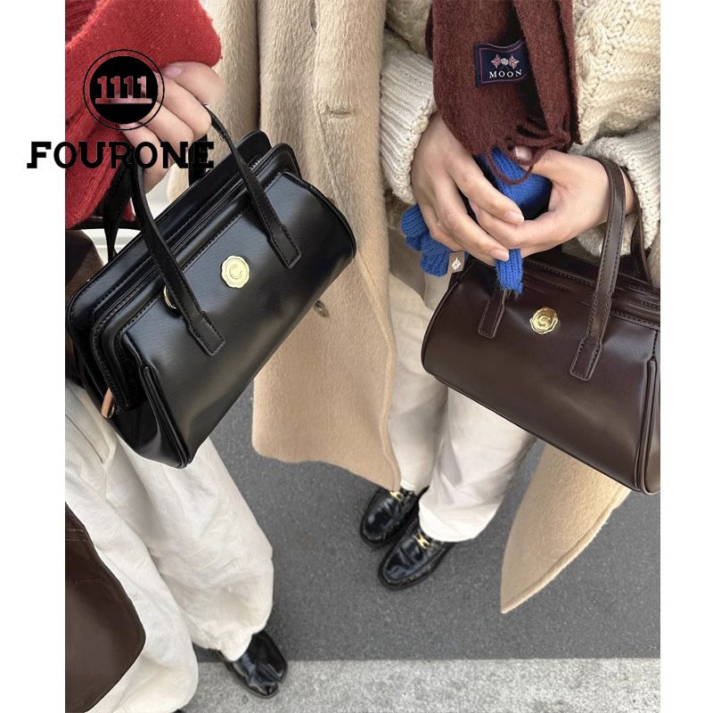 復古油蠟皮醫生包包女新款潮韓國手提小方包小眾斜挎包