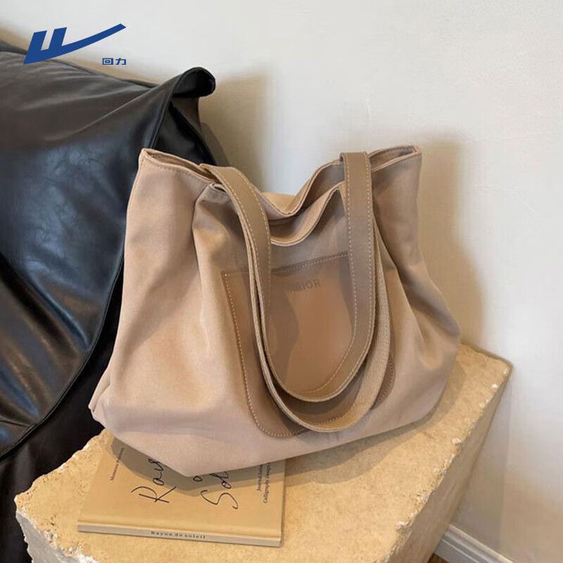 Canvas bag new large-capacity shoulder bag college student tote bag handbag class women's crossbody bag