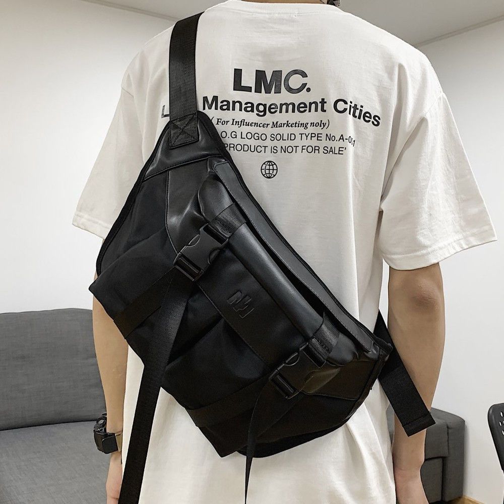Workwear men's chest bag large capacity crossbody bag men's waist bag ins trendy street versatile sports shoulder bag shoulder bag