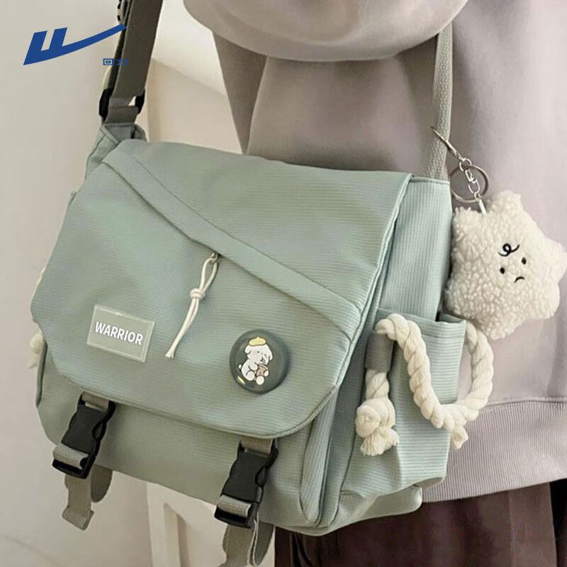 Retro workwear crossbody bag for boys and girls Korean version student simple large capacity messenger bag shoulder bag new style