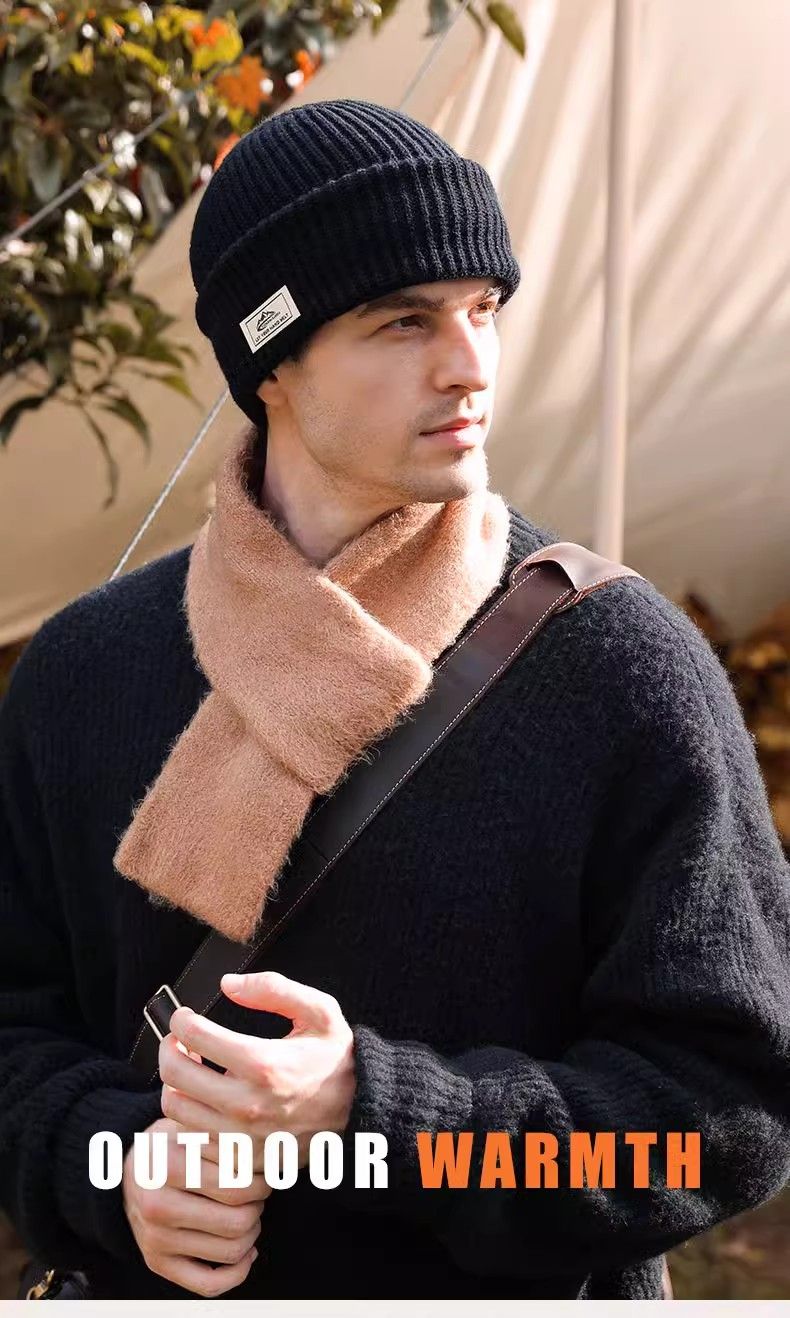 Gorro de invierno para hombre, pasamontañas, gorro de punto de lana, resistente al viento, con capucha fría, protector de orejas, gorro cálido para el frío_voghion.com