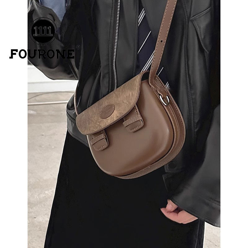 Maillard Retro Hamburger Bag Women's New Trendy and Cool Korean Saddle Bag Versatile Shoulder Messenger Bag