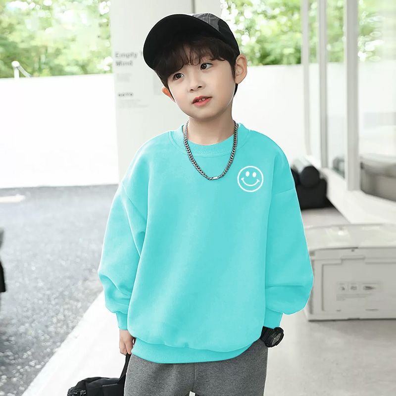 Autumn and winter long-sleeved T-shirts for boys and girls, children's fashionable tops, German velvet bottoming shirts, fashionable and versatile T-shirts for middle and older children